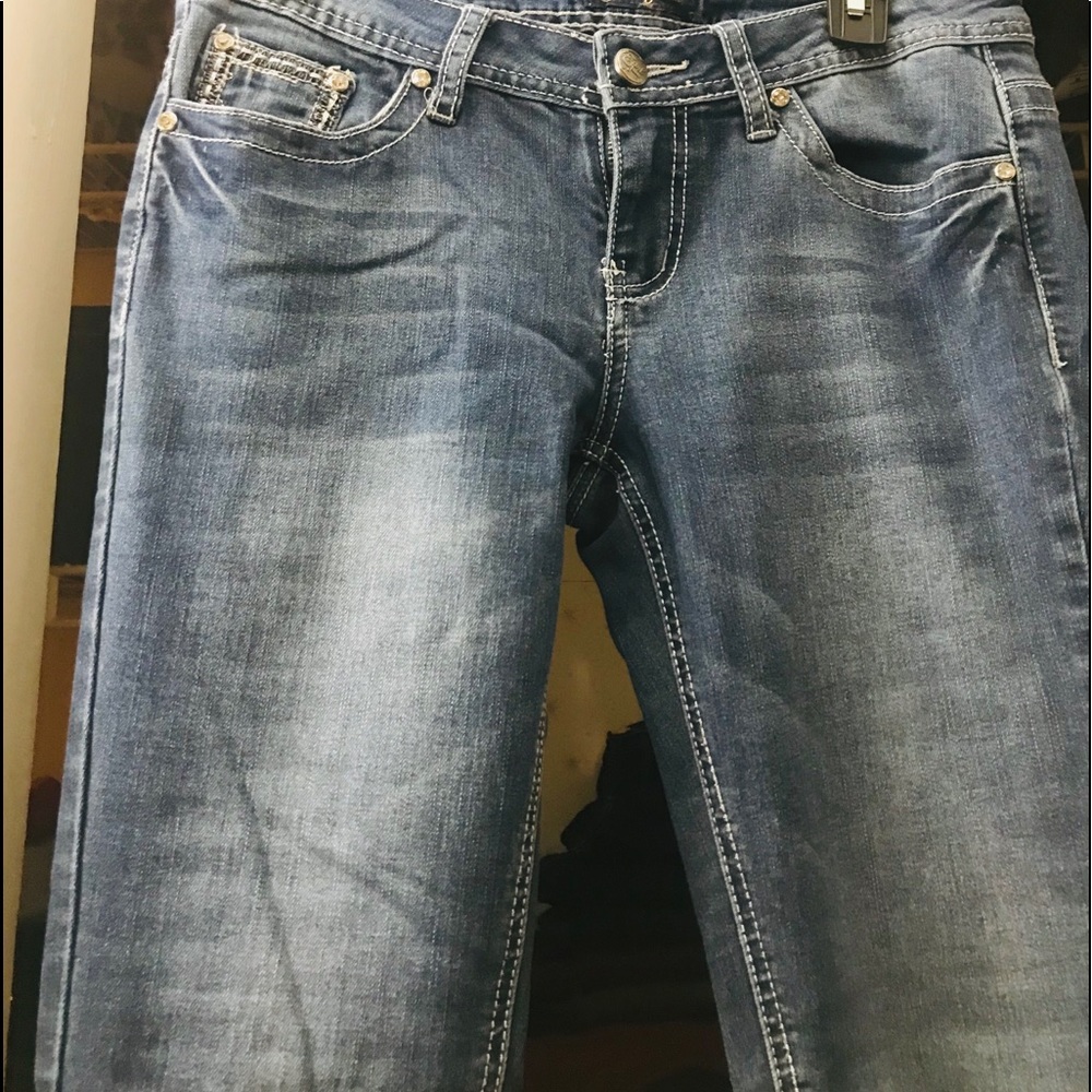Low Rise Blue Jeans